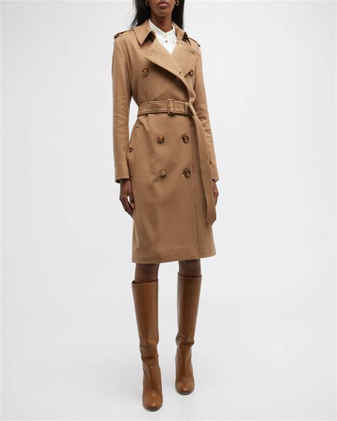 burberry cashmere double-breasted coat w ribbed trim|burberry double breasted.